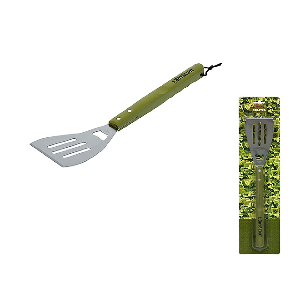 Spatula pentru gratar BoyScout 41cm, inox/lemn
