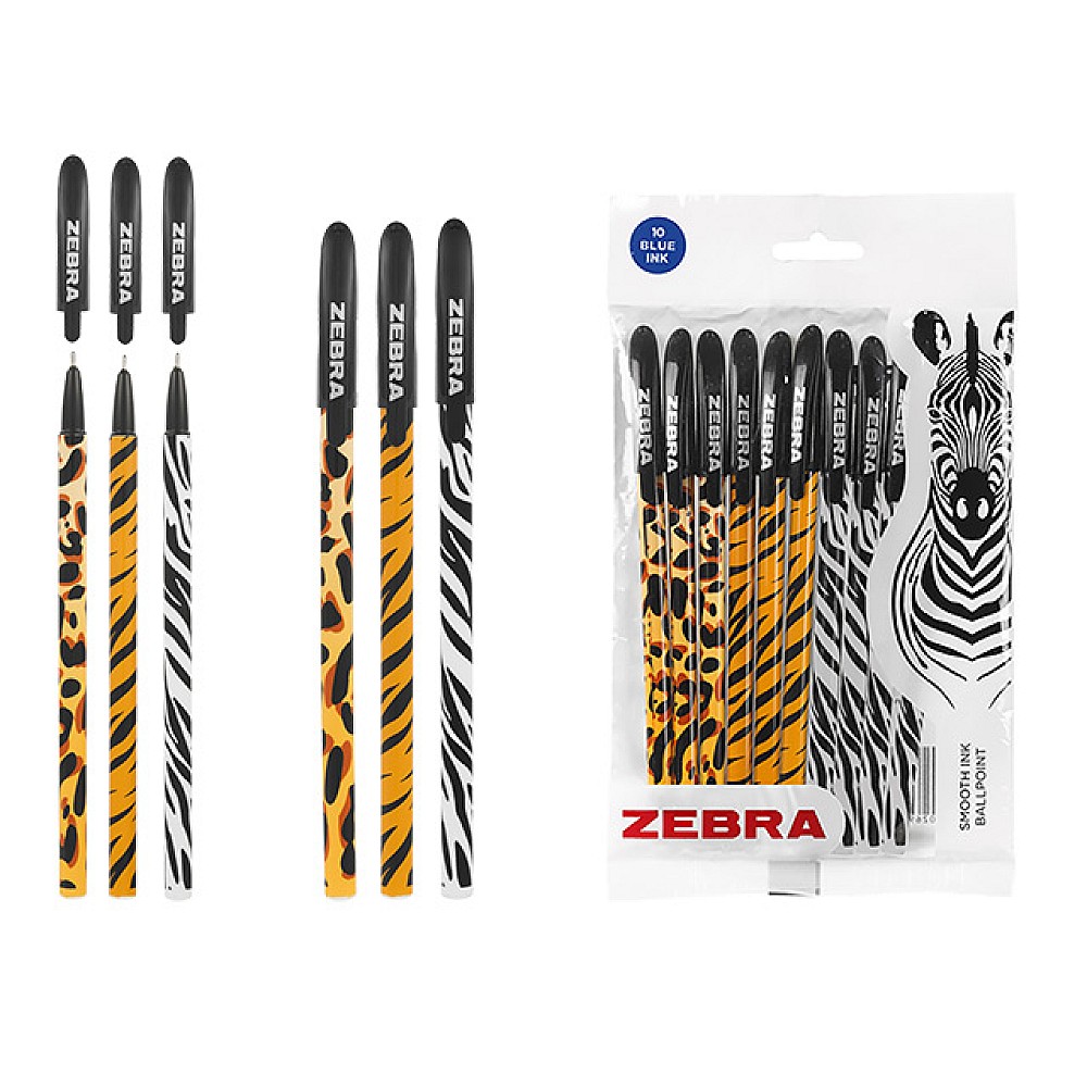 Set pixuri Zebra Doodler'z Animal, 1mm, 10 buc, culori diferite