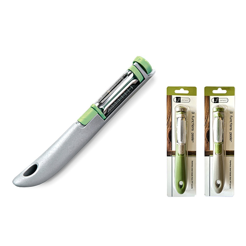 Cutit pentru curatarea legumelor James.F 22cm 3in1, lama laterala