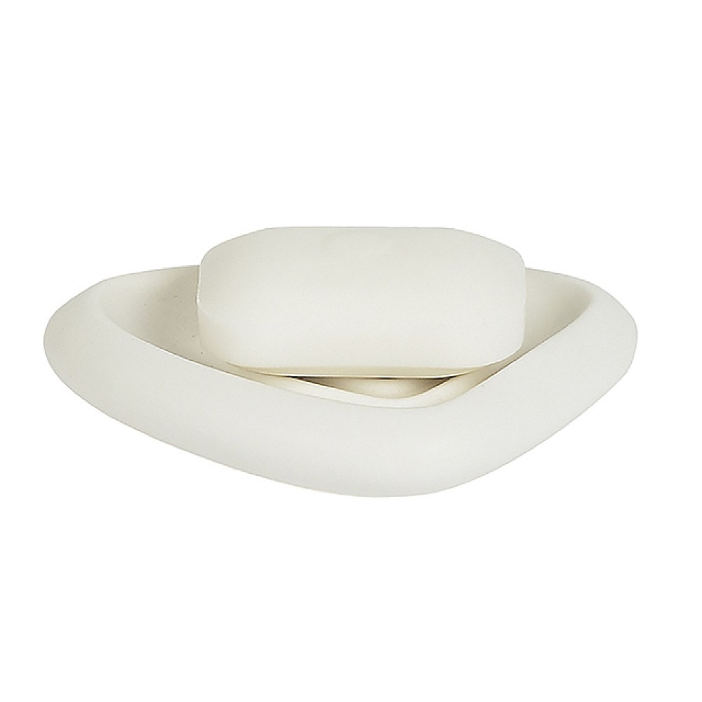 Săpunieră Spirella Etna albă, ceramică