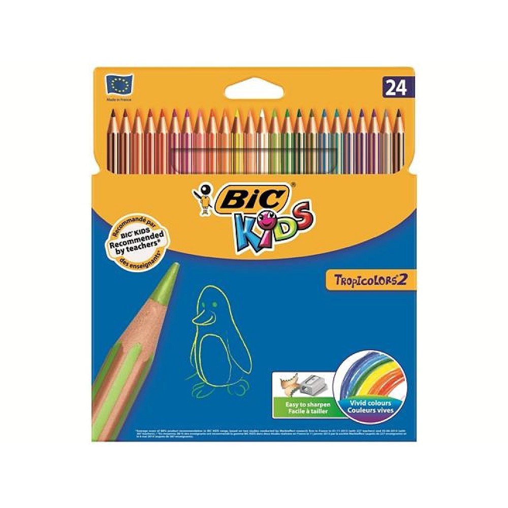 Set de creioane colorate BIC Tropicolors 24 buc