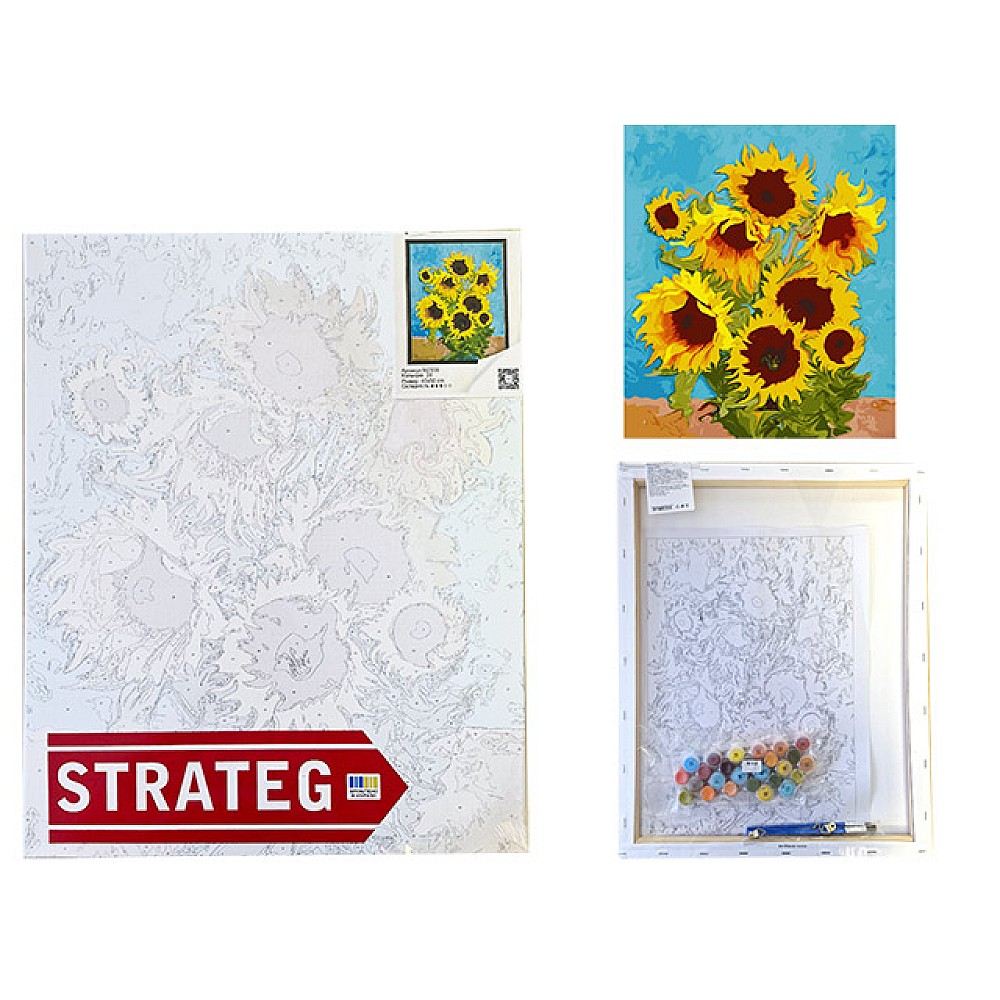 Pictura dupa numere Flori 40X50 cm 