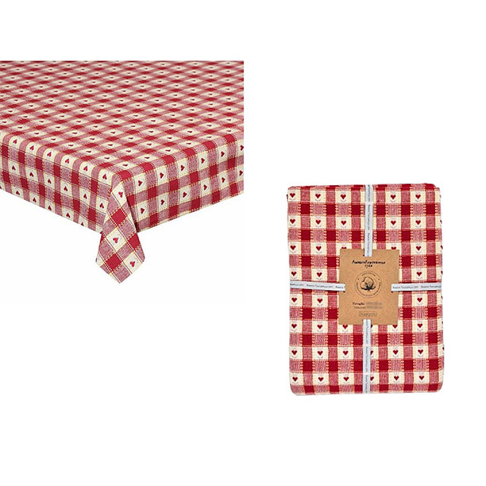 Fata de masa 140X240cm AF Chalet, 100% cotton, rosu