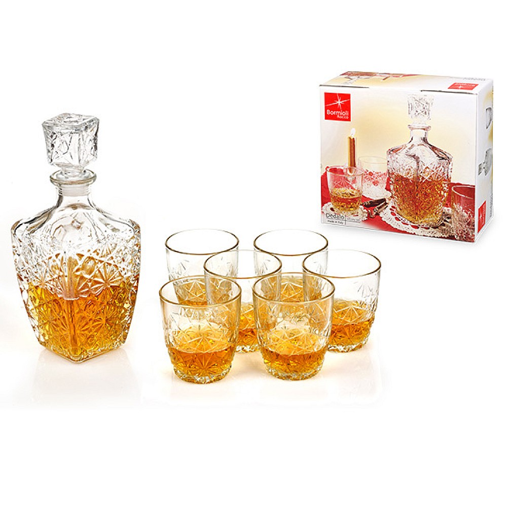 Set сarafa 780ml si 6 pahare pentru whisky 260ml Dedalo