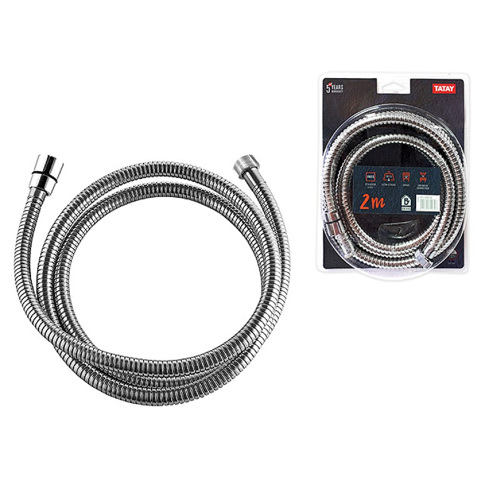 Furtun pentru dus Tatay 2m, inox