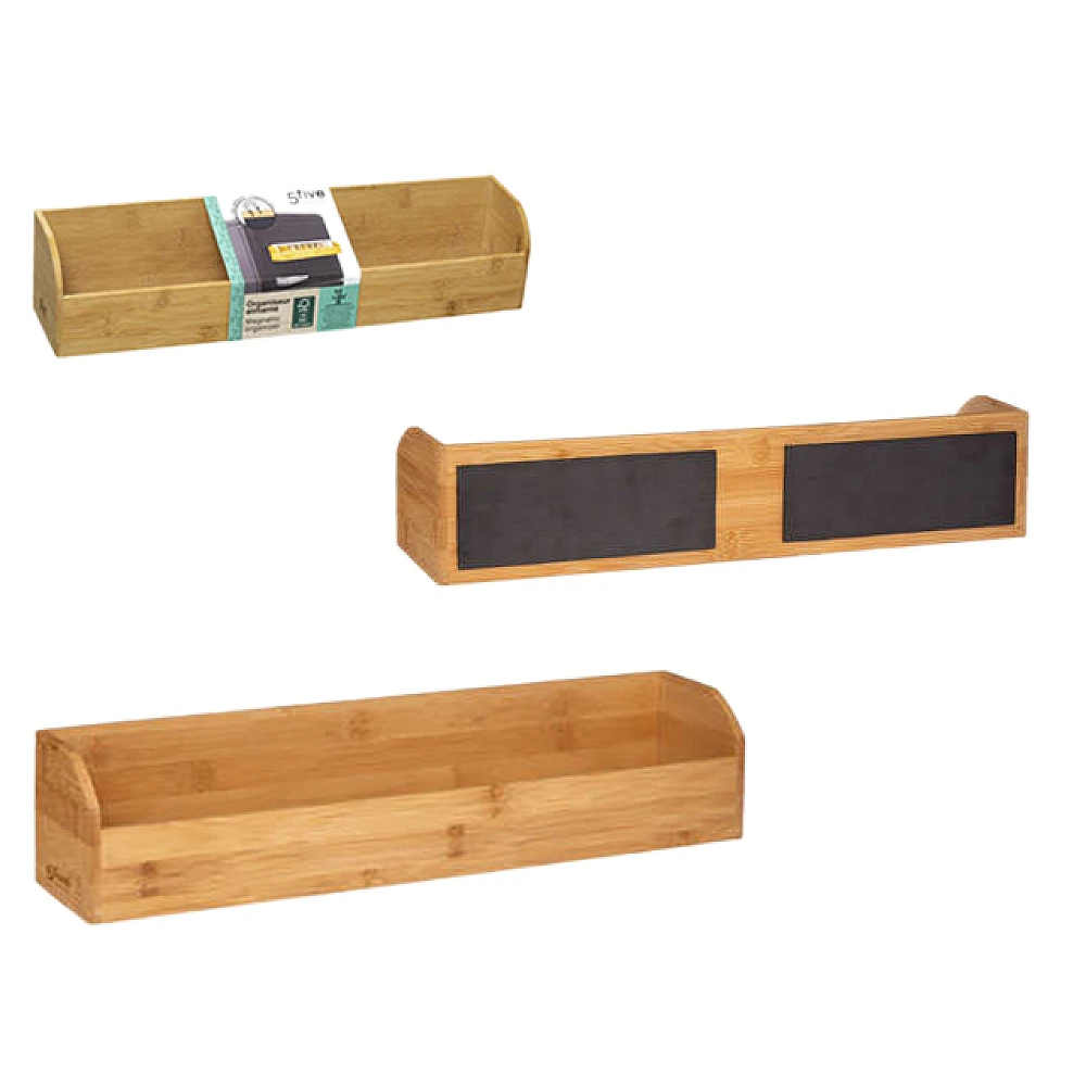 Organizator Five 44X9.5X10cm cu magnet, bambus