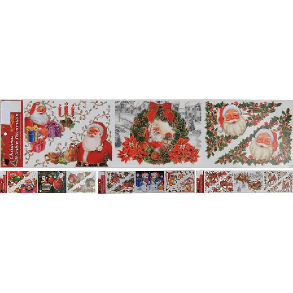 Autocolante de revelion pe fereastra 15X64cm cu sclipici