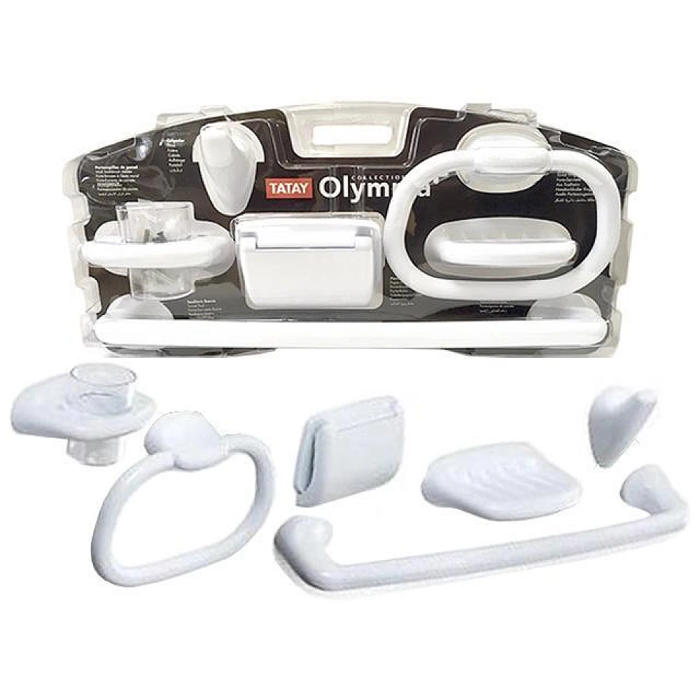Set de suporturi montate de perete pentru baie Tatay Olympia 6unit