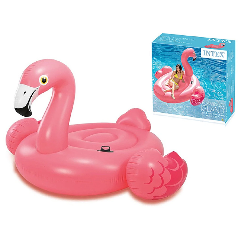 Saltea gonflabilă Flamingo cu mânere, 203x196x124 cm, până la 200 kg, 14+