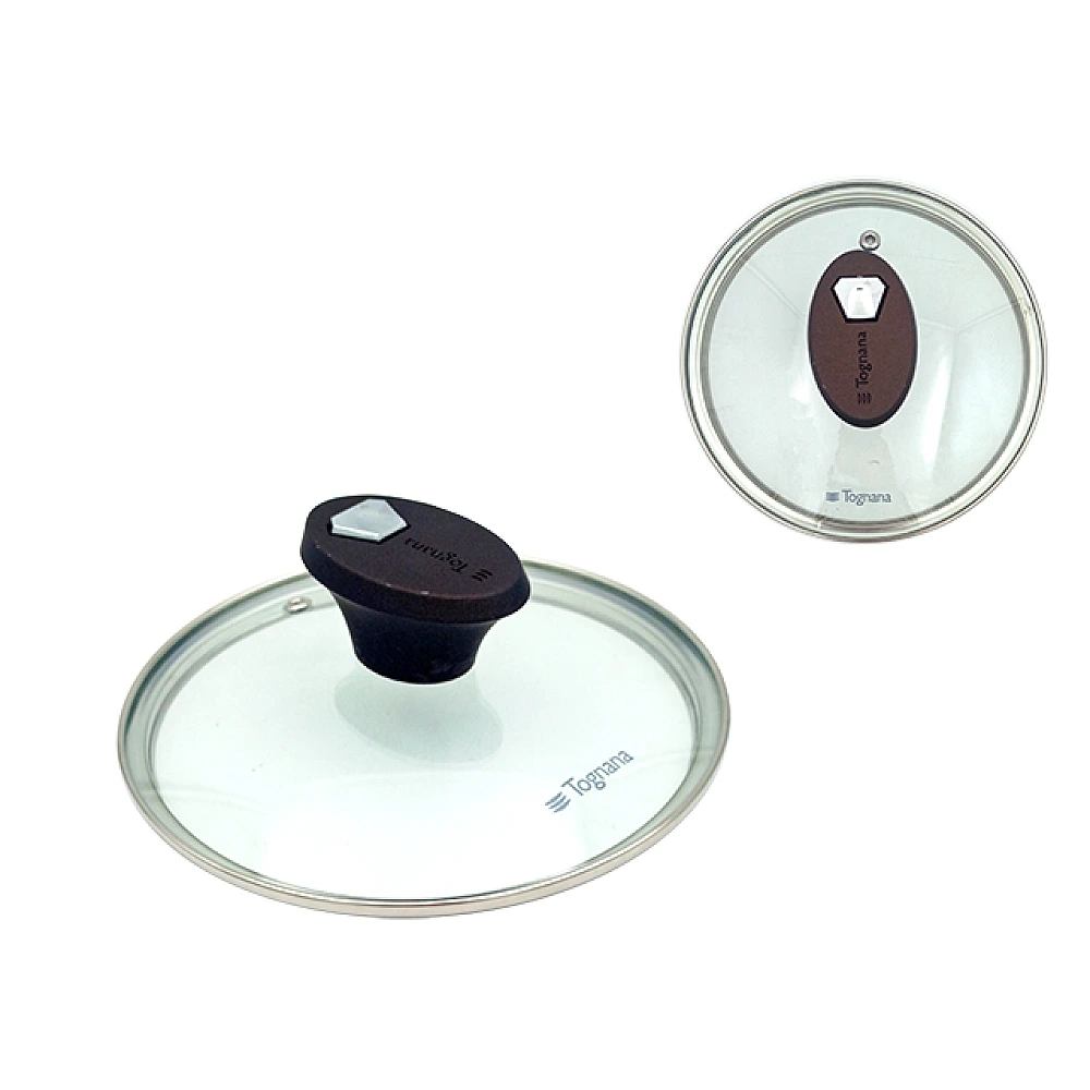 Capac din sticla cu gaura pentru aburi 16cm Tognana Diamantea