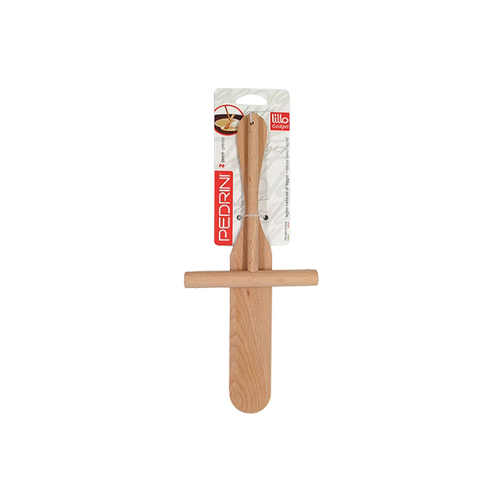 Set spatule pentru clătite 2buc Pedrini Gadget Lillo, din lemn