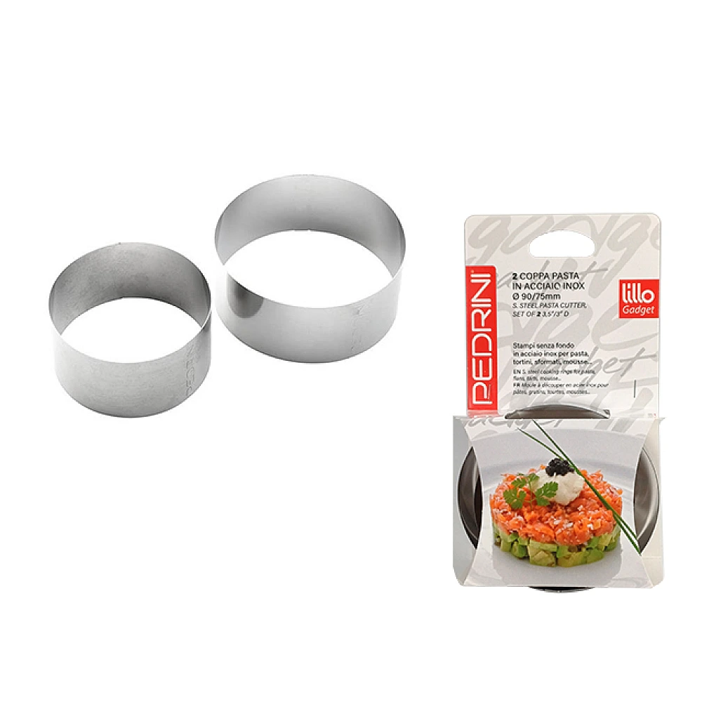 Set forme culinare Pedrini Gadget Lillo 2buc D9/7.5cm, H4cm, inox