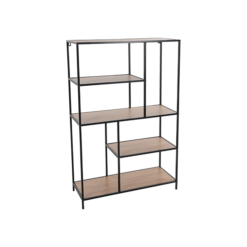 Raft cu 5 polite 76X30X116cm metal/MDF, natural