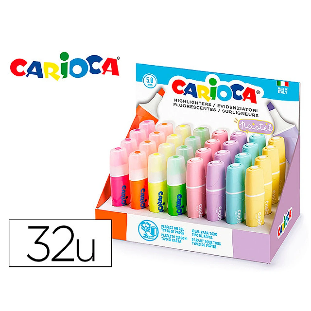 Textmarker Carioca Highlighter 1buc, culoare in sortiment (1/32)