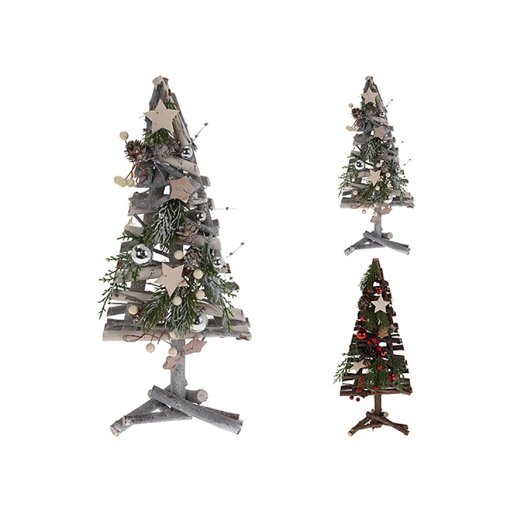 Brad decorativ cu conuri 40cm, lemn