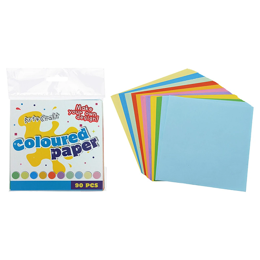 Set de hartie colorata Art&Craft 11.8X11.8cm, 90 foi