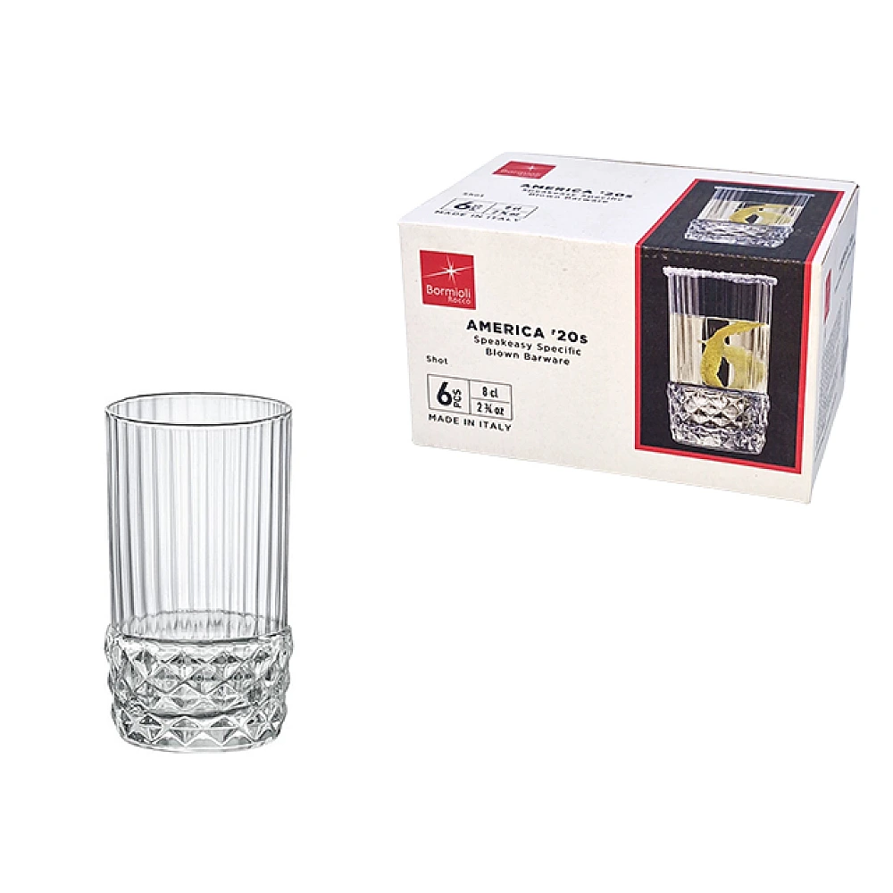 Set 6 pahare Bormioli Rocco America'20s, 80 ml