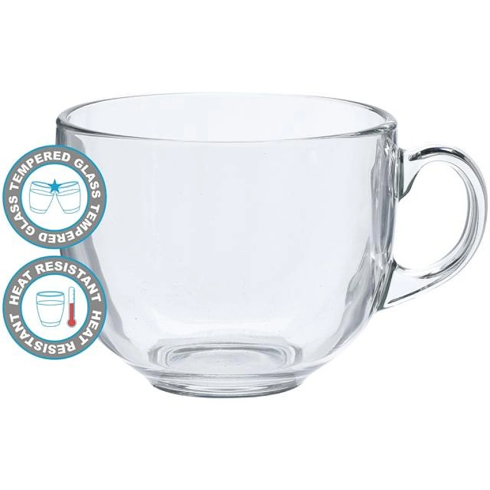 Cana din sticla pentru dejun EH 460ml