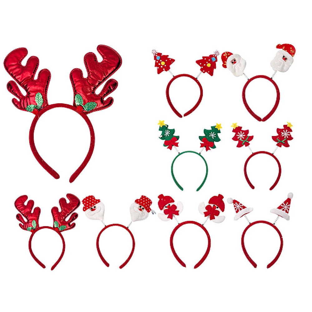 Cerc de carnaval cu figurine Mos Craciun/cerb/Pomi de Craciun/Palarie de Mos Craciun, pe atene