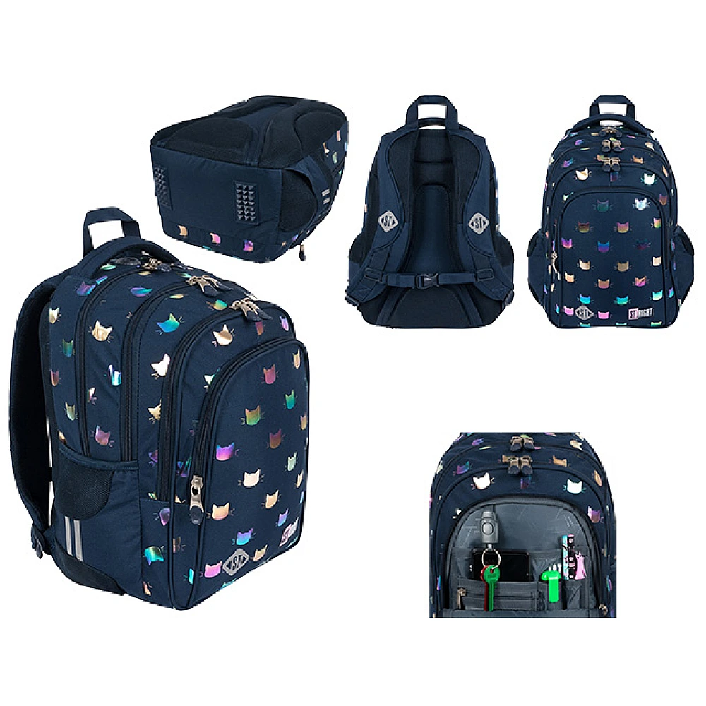 Ghiozdan Rainbow Cats 40X28X18 cm