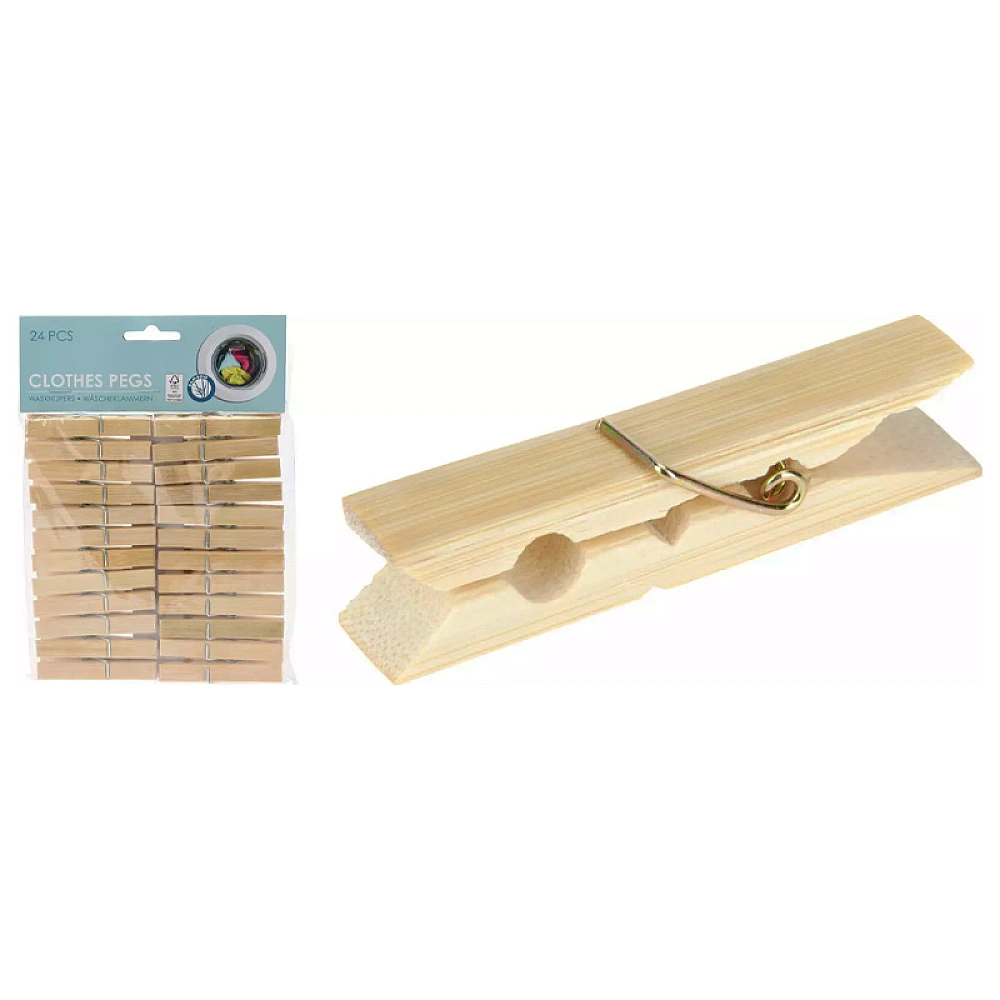 Set cleste pentru haine din bambus 24buc