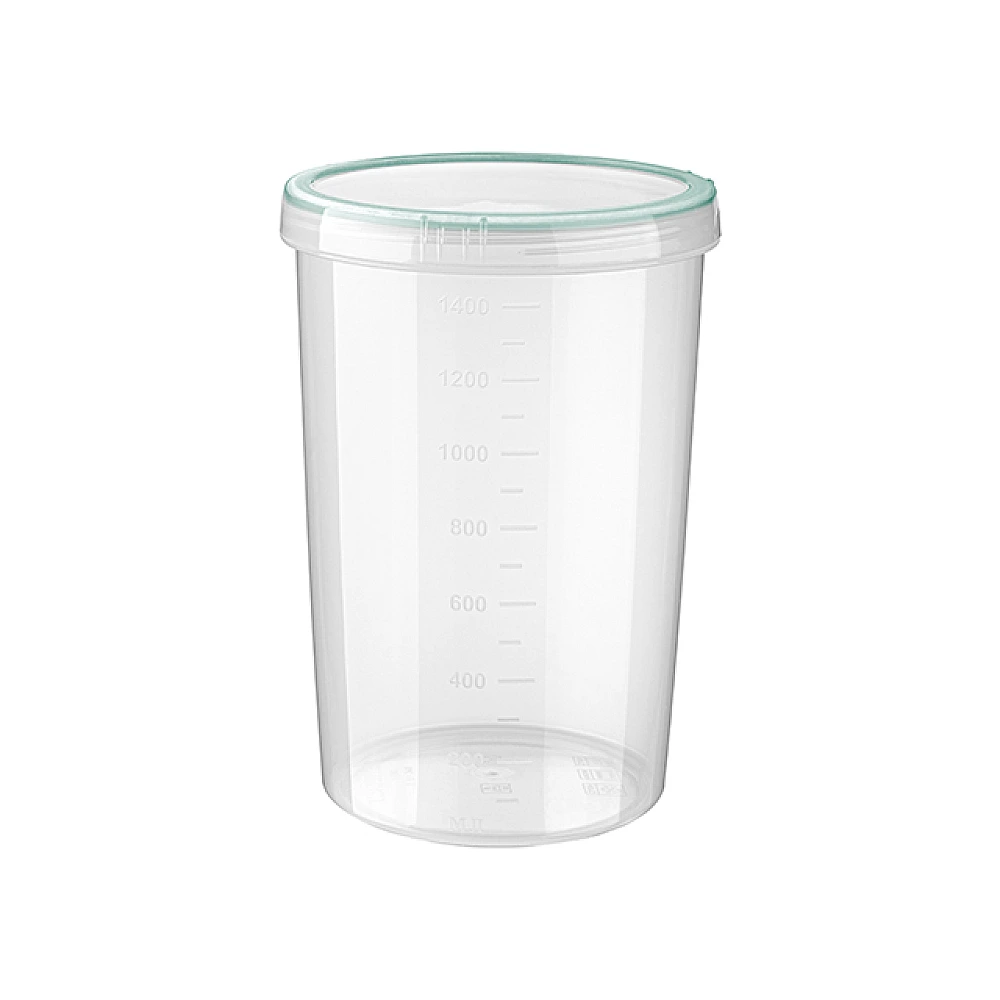 Borcan inalt Phibo Vintage 1.5l, cu gradatii, capac twist-off albastru