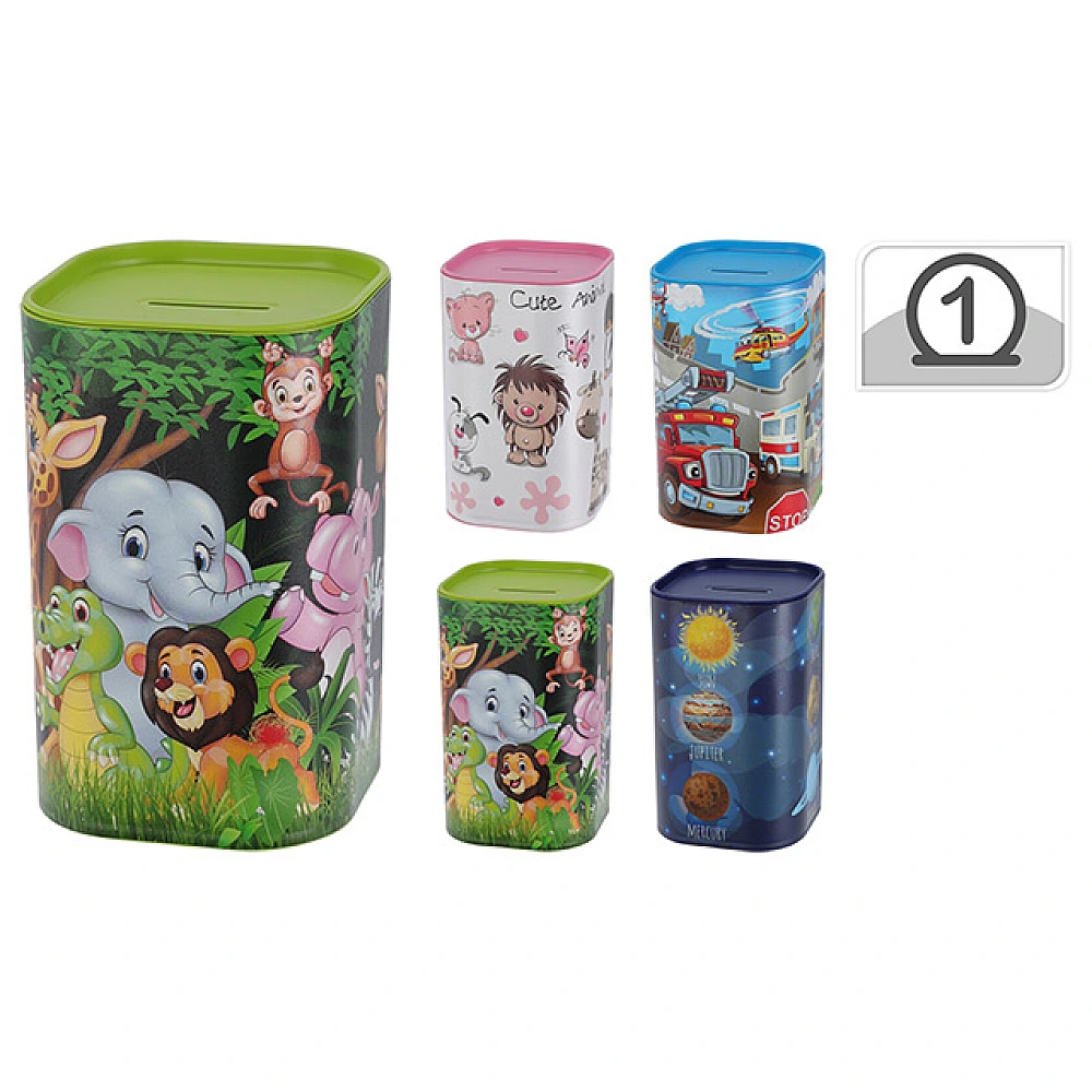 Pusculita din plastic 8X8X12сm, 4modele