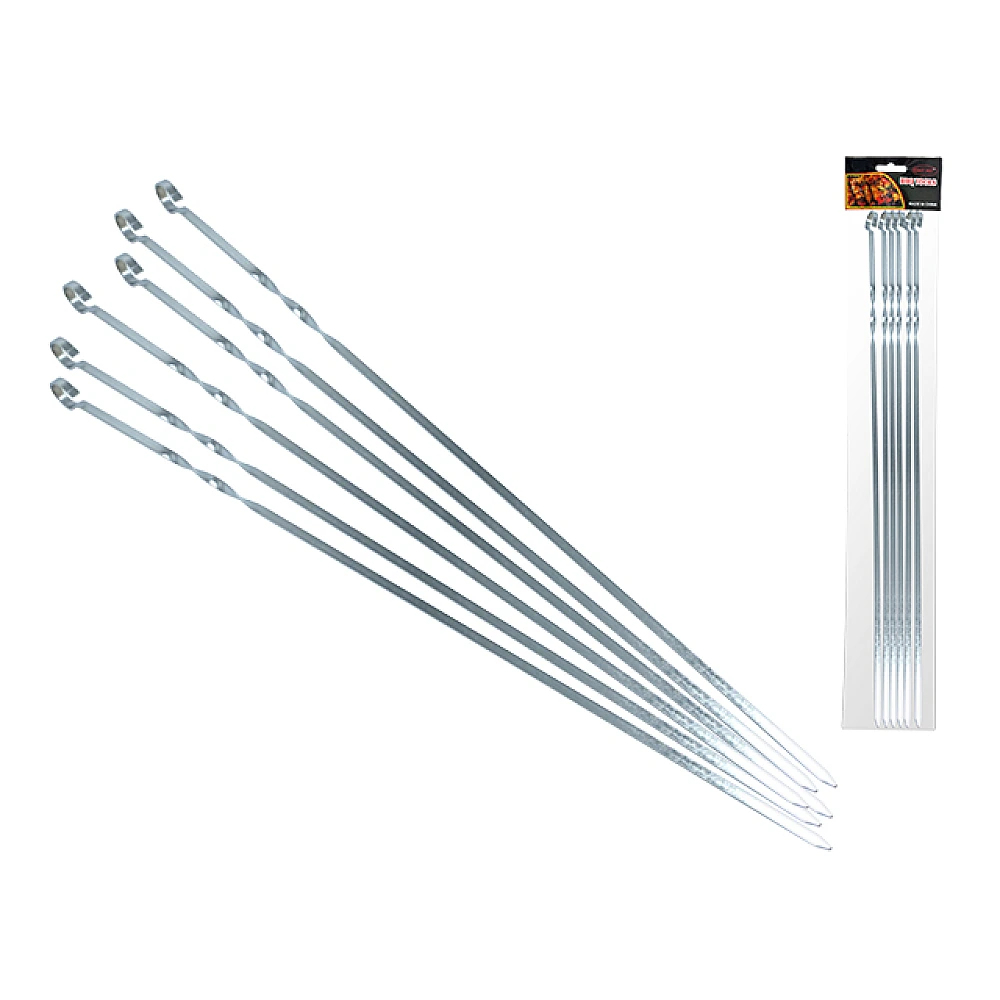 Set ace pentru frigarui BBQ 6buc, 60сmX0.7cm, metal