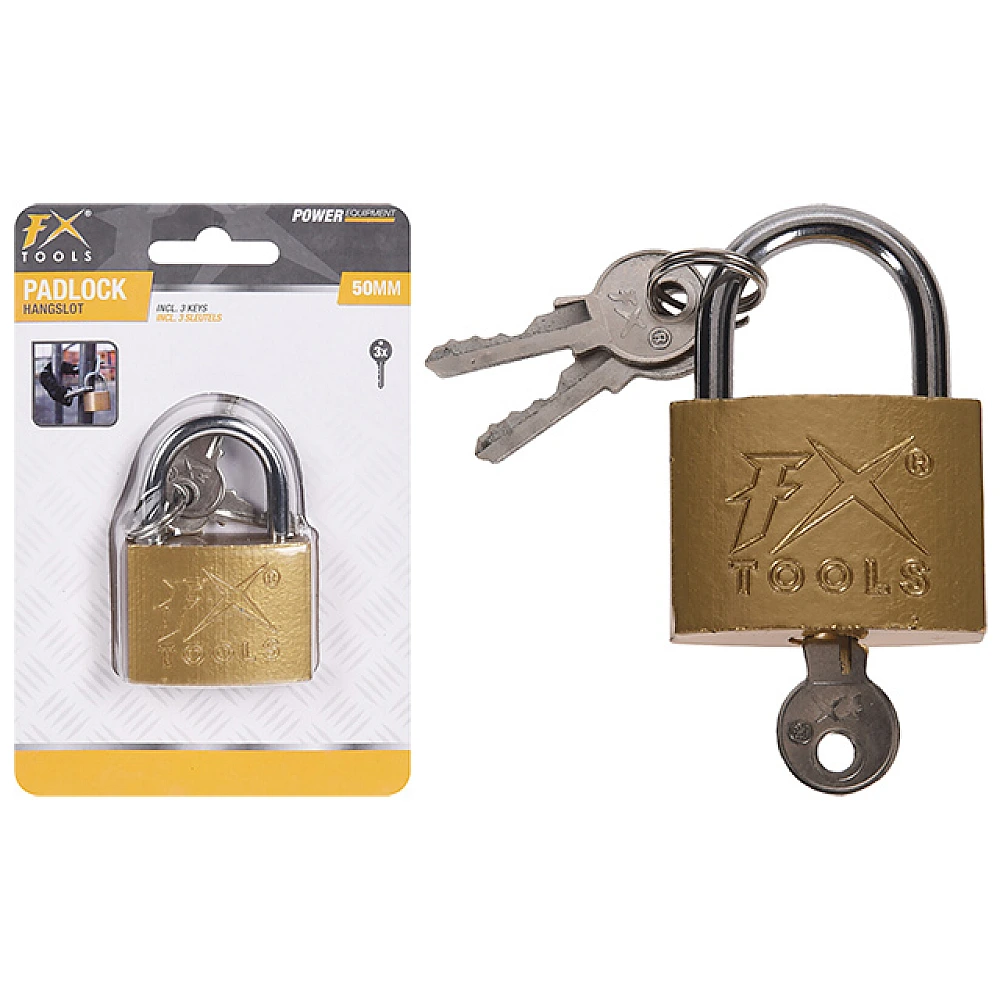 Lacat suspendabil cu 3 chei, 5 cm, metal