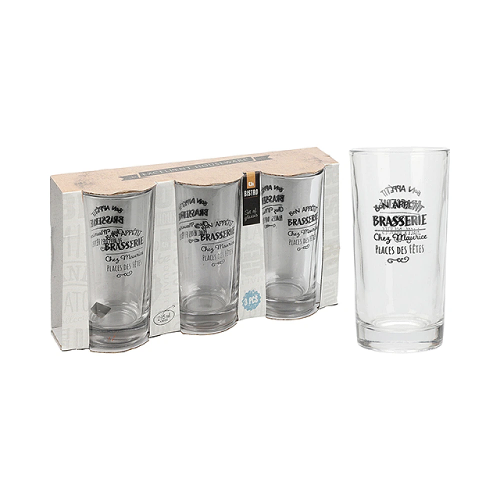 Set pahare Brasserie 3X295 ml
