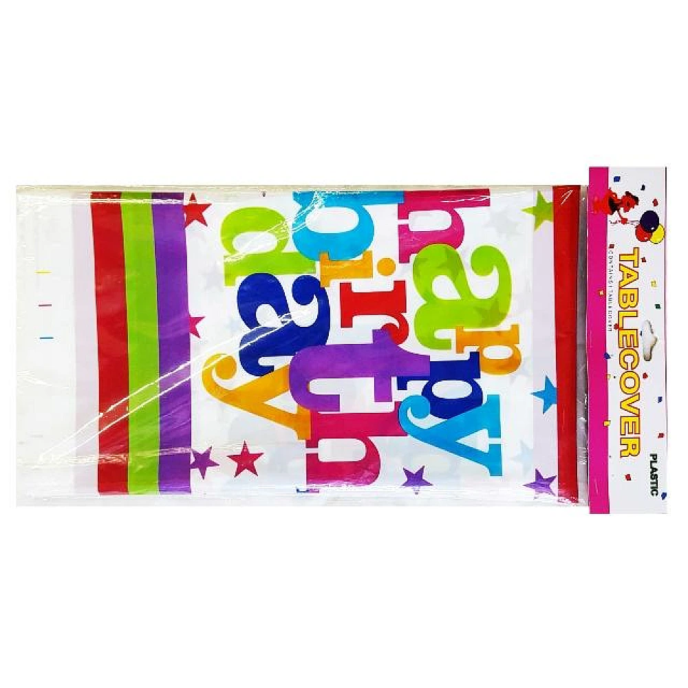 Fata de masa 180X108cm Happy Birthday
