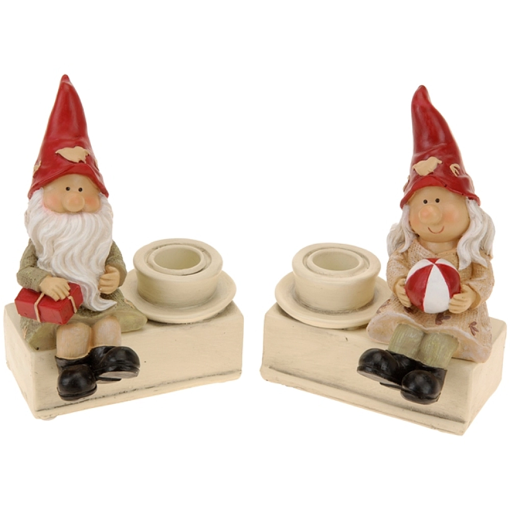 Candelabru ceramic cu pitic, 13cm