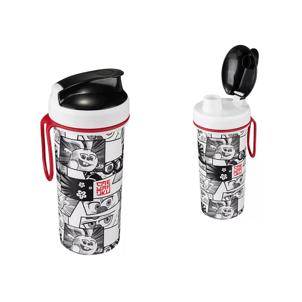 Sticla pentru apa Smeshariki 0.4l, plastic, bucla