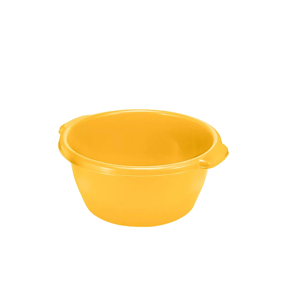 Lighean din plastic Bytplast 14l, 2 manere, galben