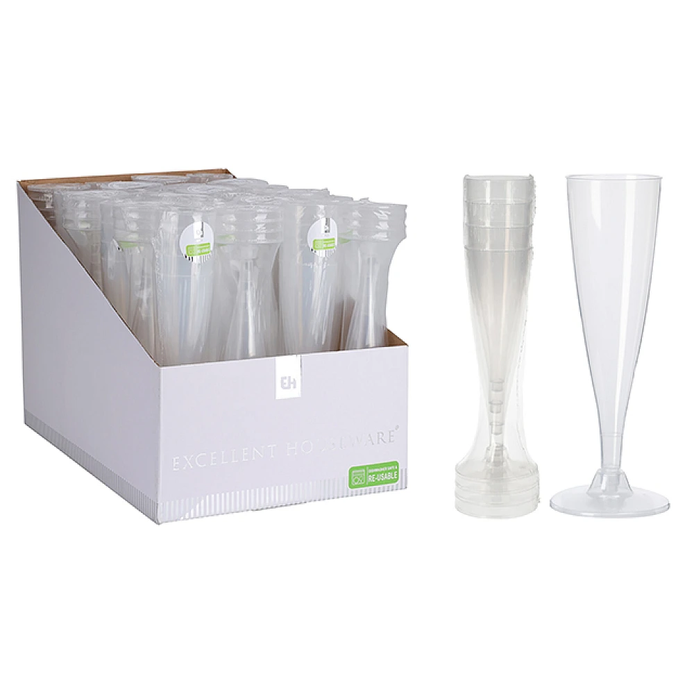 Set pahare reutilizabile EH 4buc, 130 ml, transparente