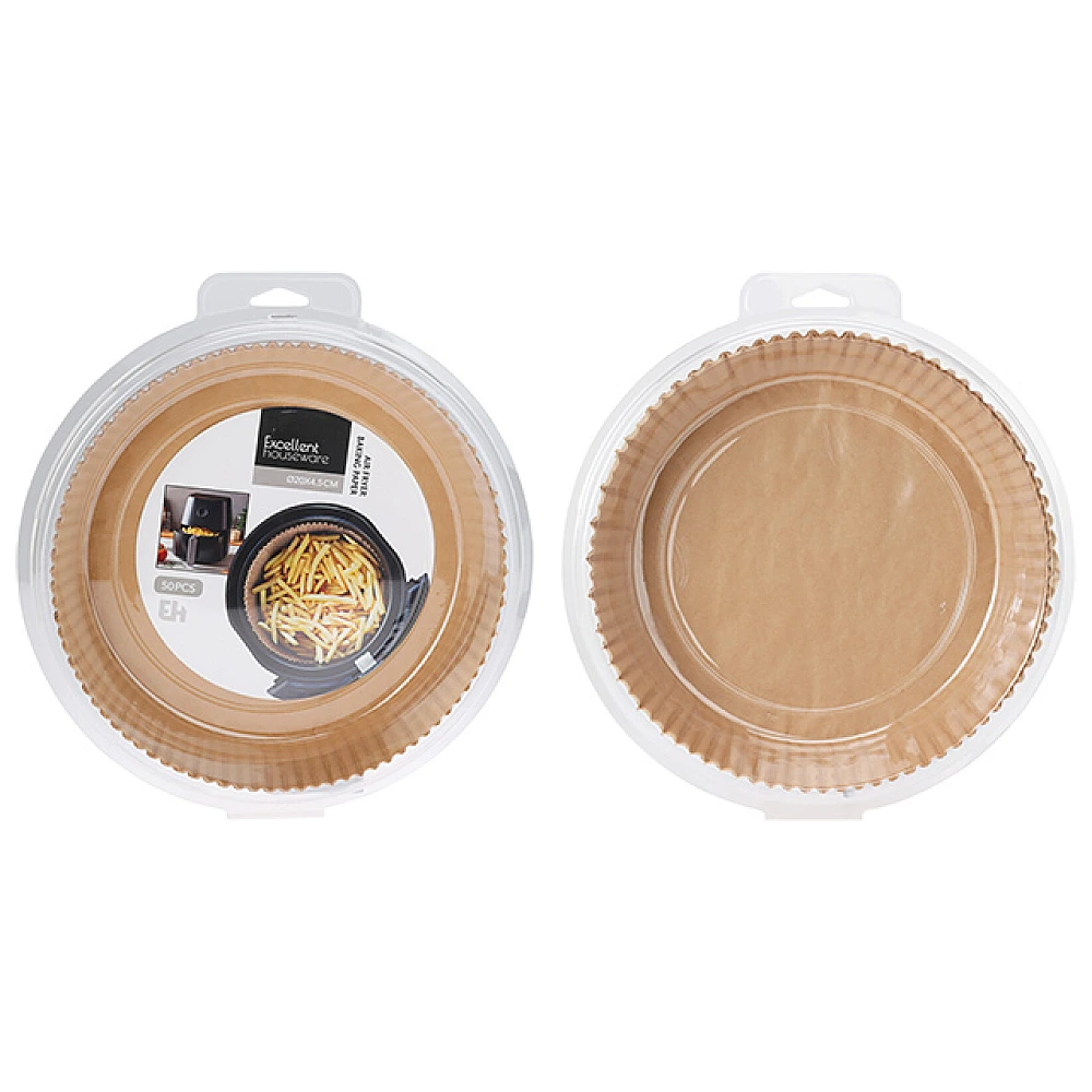 Forme din hartie pentru gatit în aerogrill 50buc, D20 cm H4.5 cm