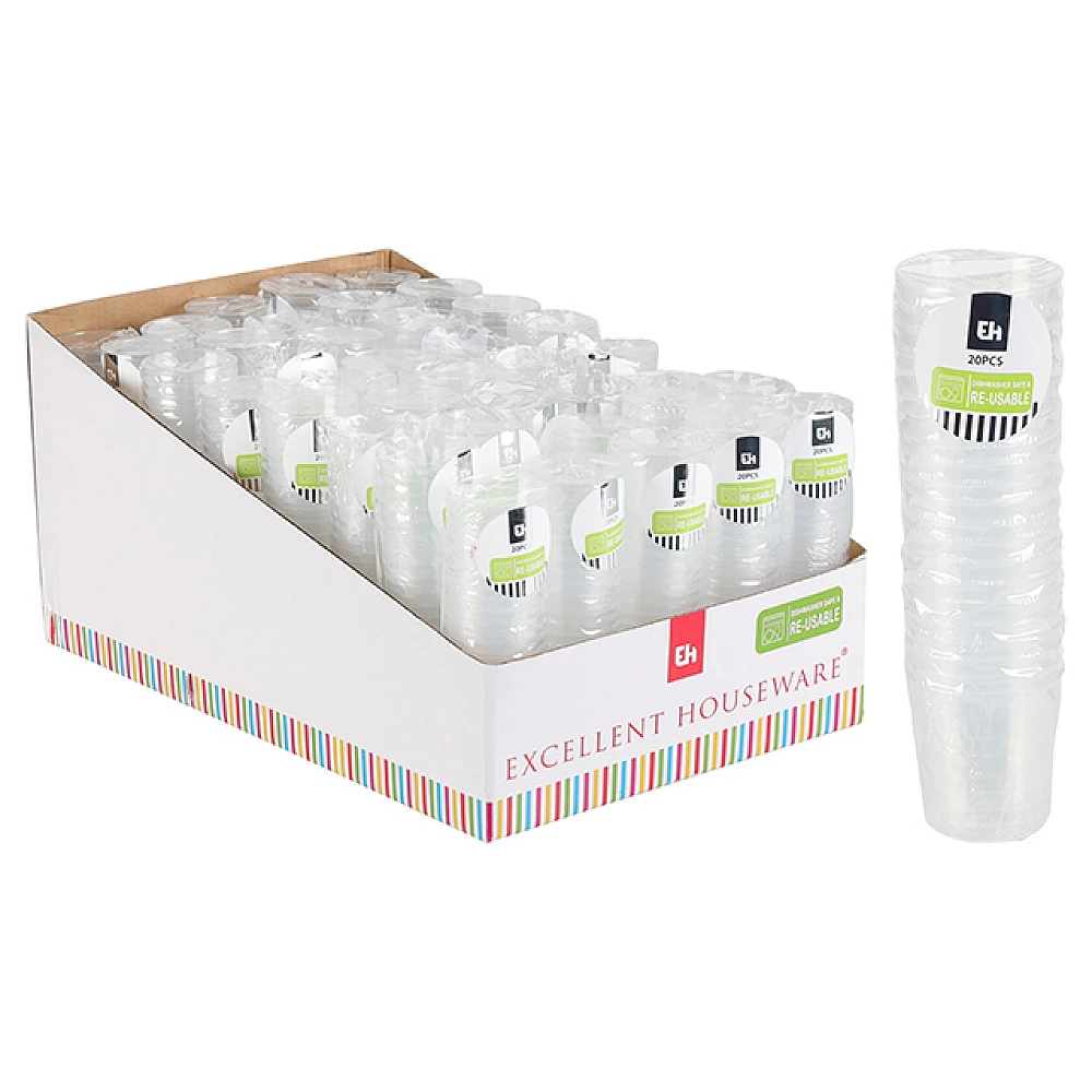 Set shoturi reutilizabile EH 20buc, 30 ml, transparente