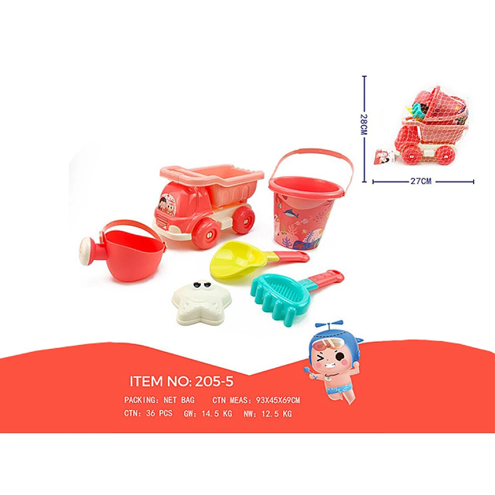 Set de jucarii pentru nisip in masina 6buc, 27X28cm