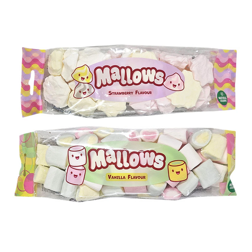 Marshmallow capsuna/vanila 138gr, 2 feluri