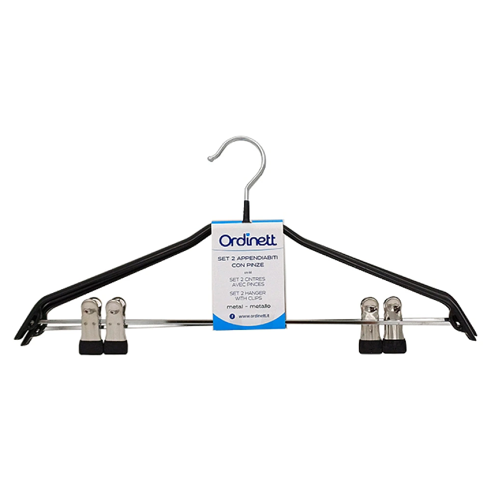 Set 2 umerase din metal cu cleme Ordinett, 44cm