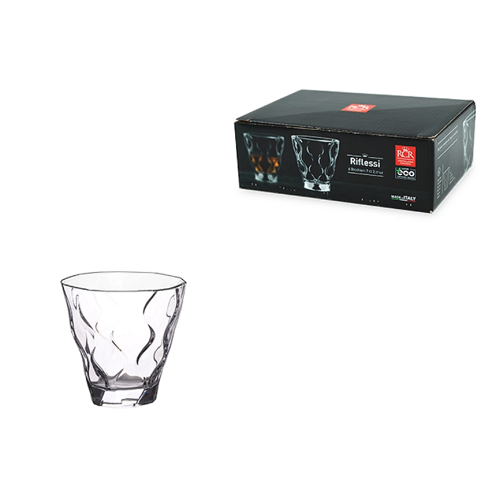 Set 6 pahare Riflessi 70ml, cristal