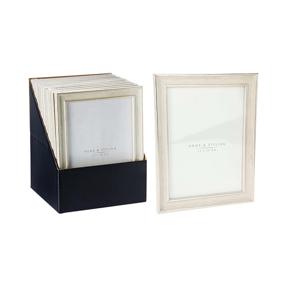 Rama foto din plastic 15X20 cm, argintie