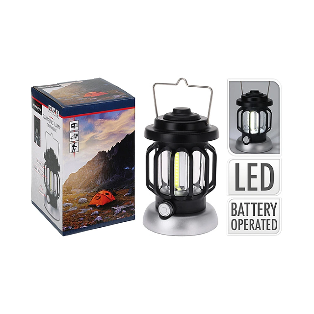 Lampa camping Redcliffs LED 2 regimuri 16.5 cm, plastic