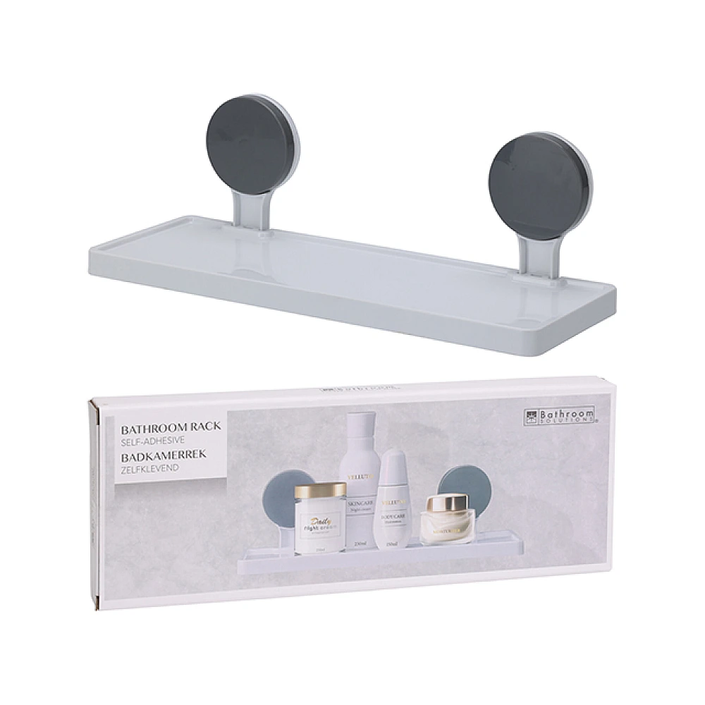 Raft pe ventuze Bathroom 32X11X11 cm, alb, plastic