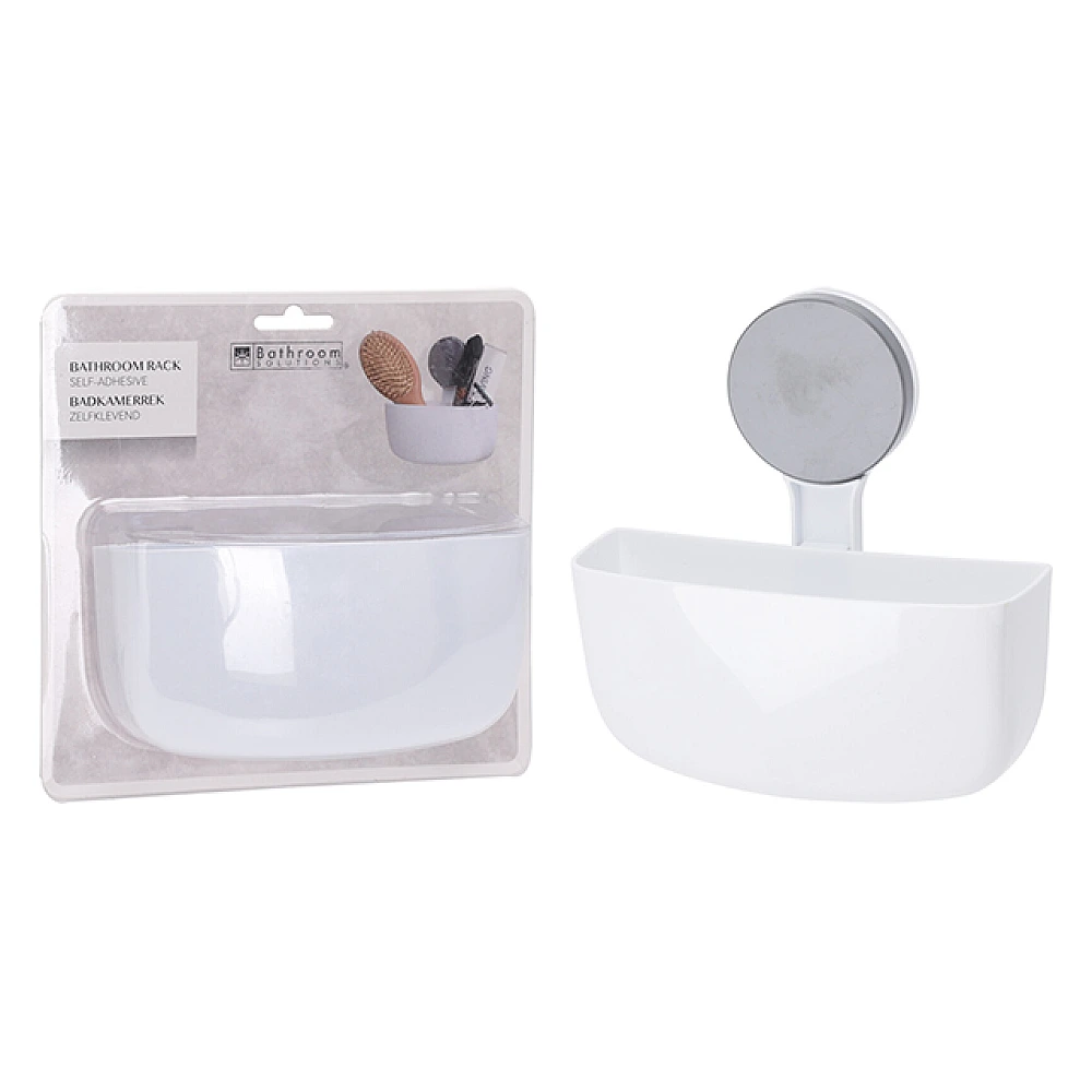 Cos pentru baie Bathroom 16X7X17 cm, alb, plastic