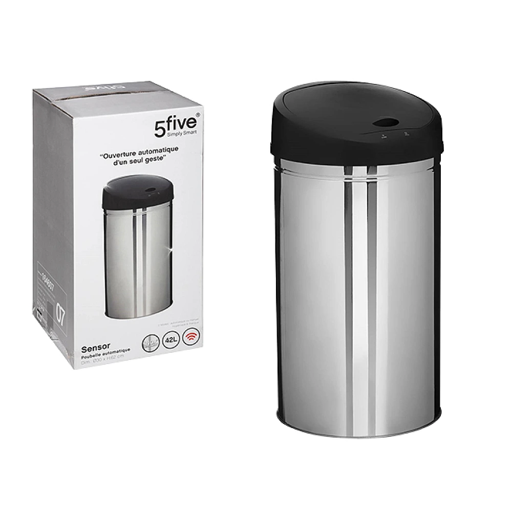 Cos pentru gunoi Five Sensor 42l, metal