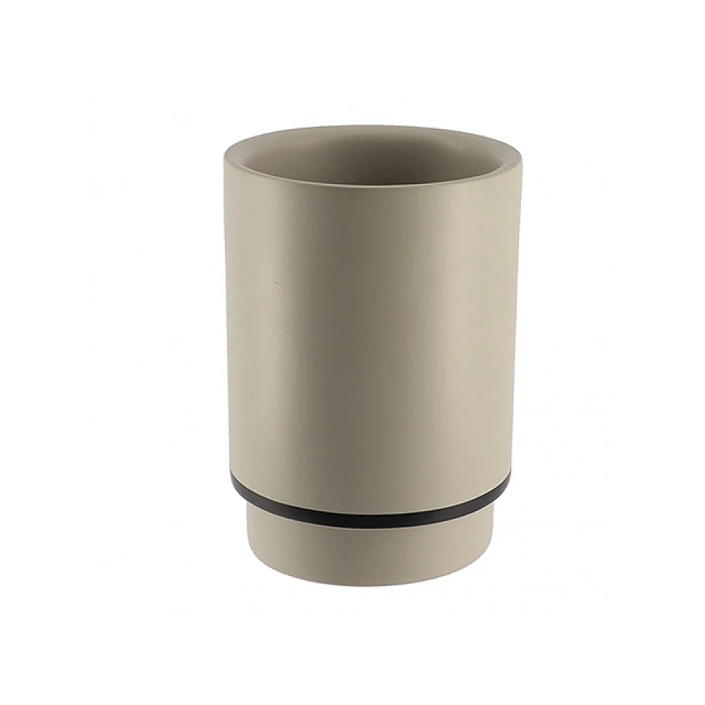 Pahar pentru periute de dinti Tendance Twine Color, din ceramică