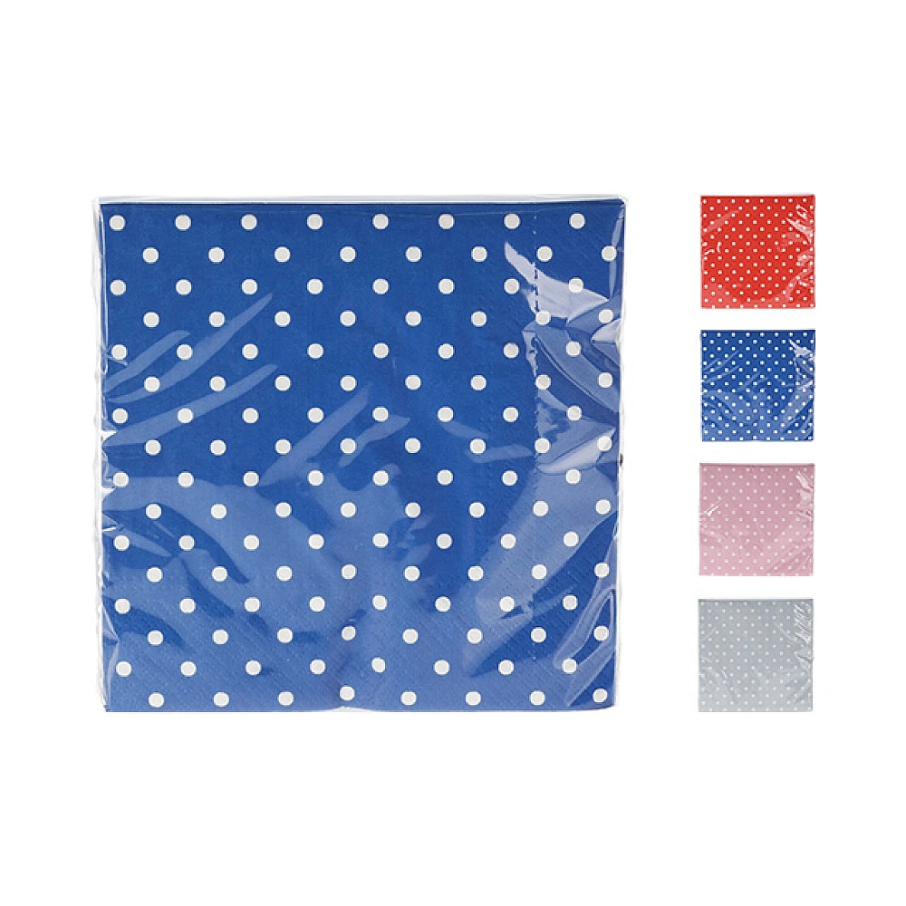 Servetele de hartie 16buc 33X33cm, puncte albe