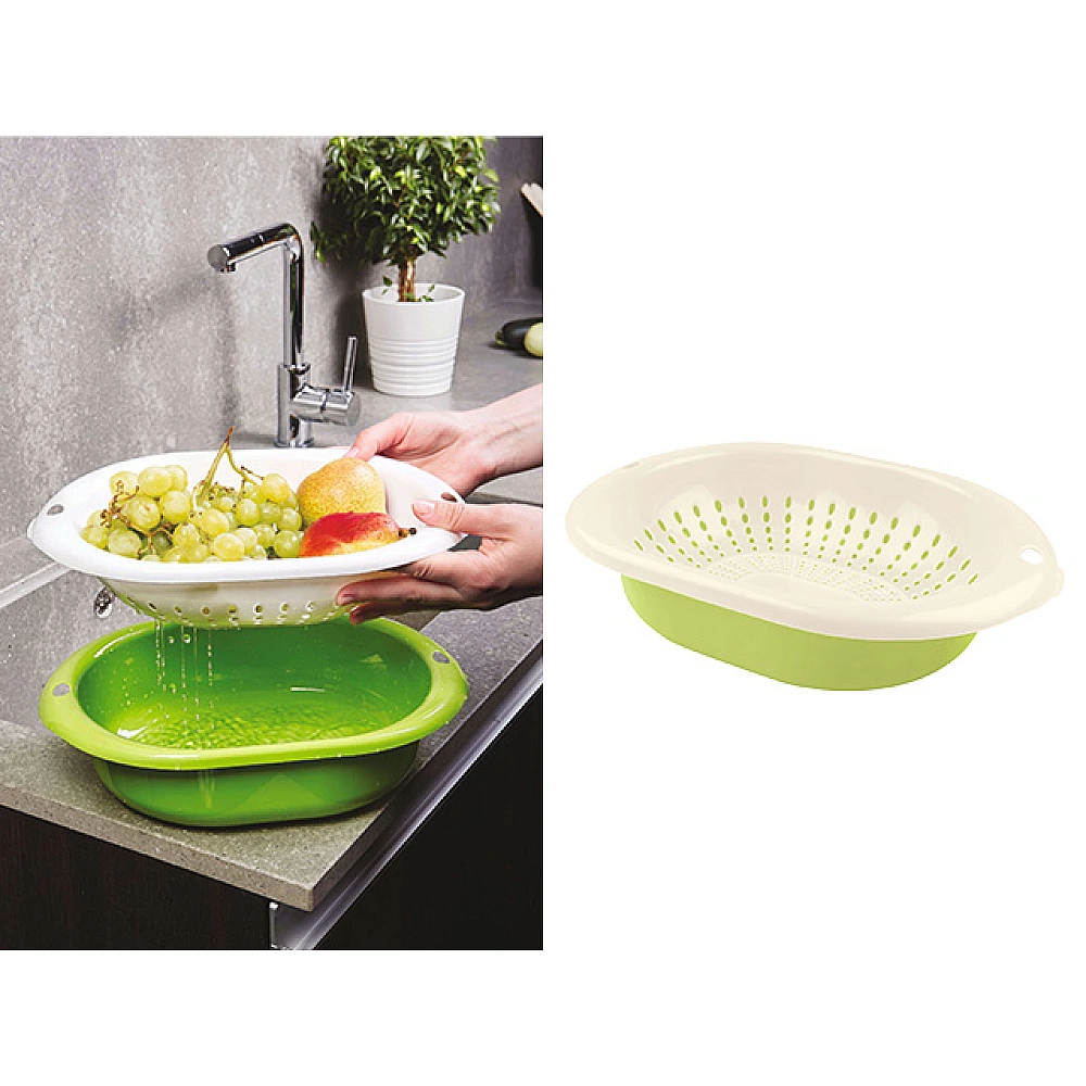 Strecuratoare Phibo oval 32X23cm cu castron 3l