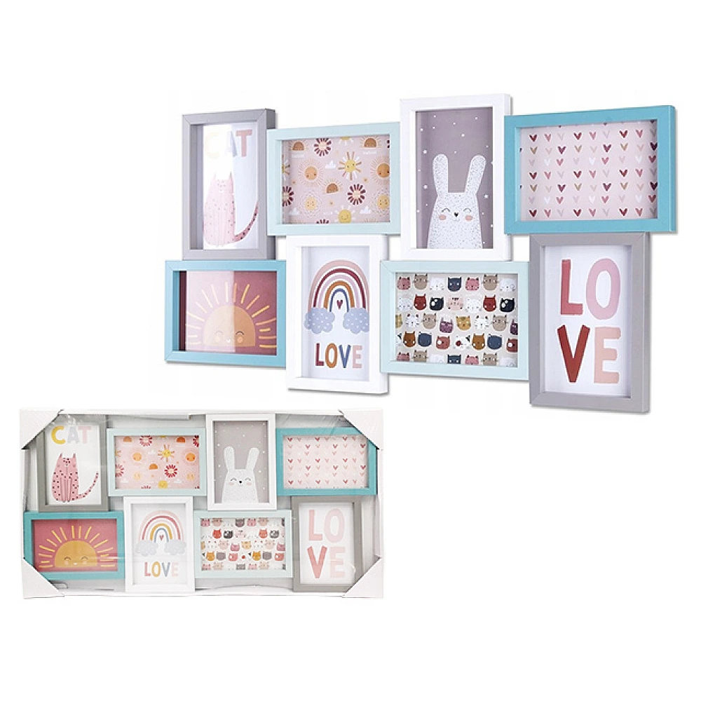 Rama foto-colaj 8 foto(10X15cm), MDF